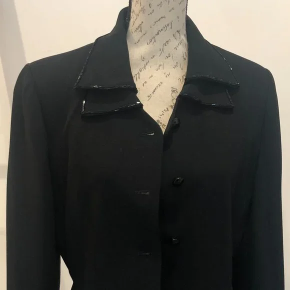 Kasper Jacket Black with Black Sequin Detail Size 8 - Picture 4 of 13